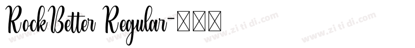 RockBetter Regular字体转换